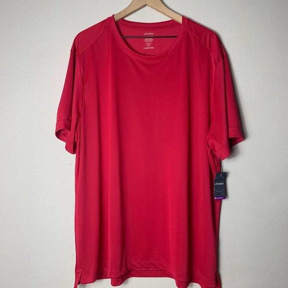 JOCKEY 2XL ACTIVE CREW TEE RED - Picture 1 of 8